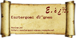 Esztergomi Ágnes névjegykártya